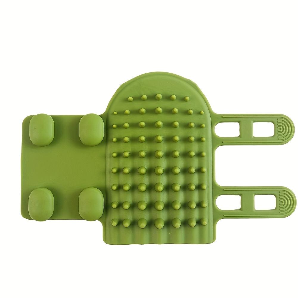 Silicone Cat Scratcher Brush with Adjustable Strap - Relax & Itch Relief, Non-Electric Pet Grooming Tool, Random Color, Desk Leg Strap
