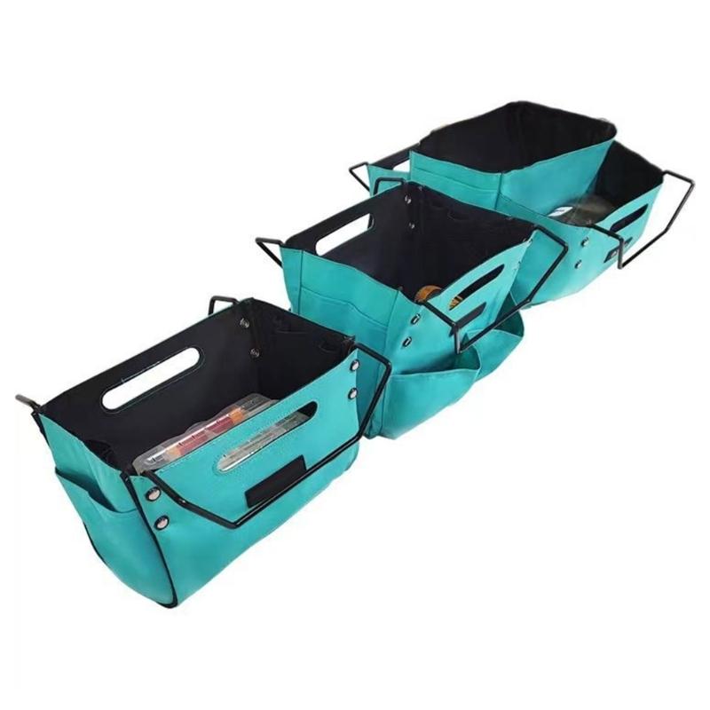 Portable Nylon Tool Bag With 5 Side Pockets Folding Tool Pouches For Easy Organization And Durability Construction