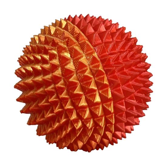 3D Printed Spiky Massage Ball Stress Relief Spiked Massager Roller Plantar Fasciitis Physical Therapy Hand Relief Tools