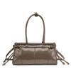 2025 Neue Weiche Lux Boston Stil Damen Motorrad Mode Crossbody Schultertasche Mehrschichtiges Ölwachs Leder Einzelner Riemen