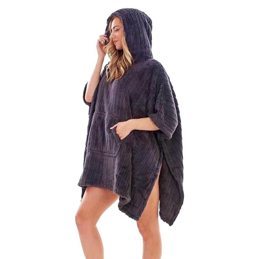 K Collection Womens/Ladies Ex Store Sherpa Lined Oversized Blanket Hoodie