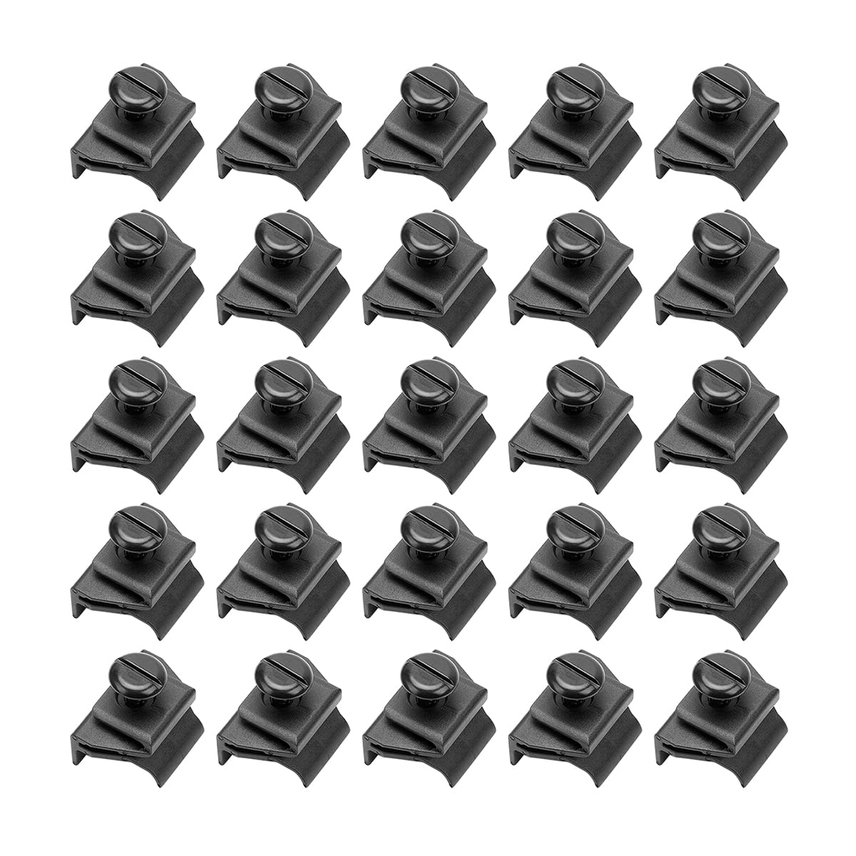 BESULEN 20pcs Front Fender Bumper Cover Clips Fender Liner Fixed 0.4*0.3*0.2in чёрный