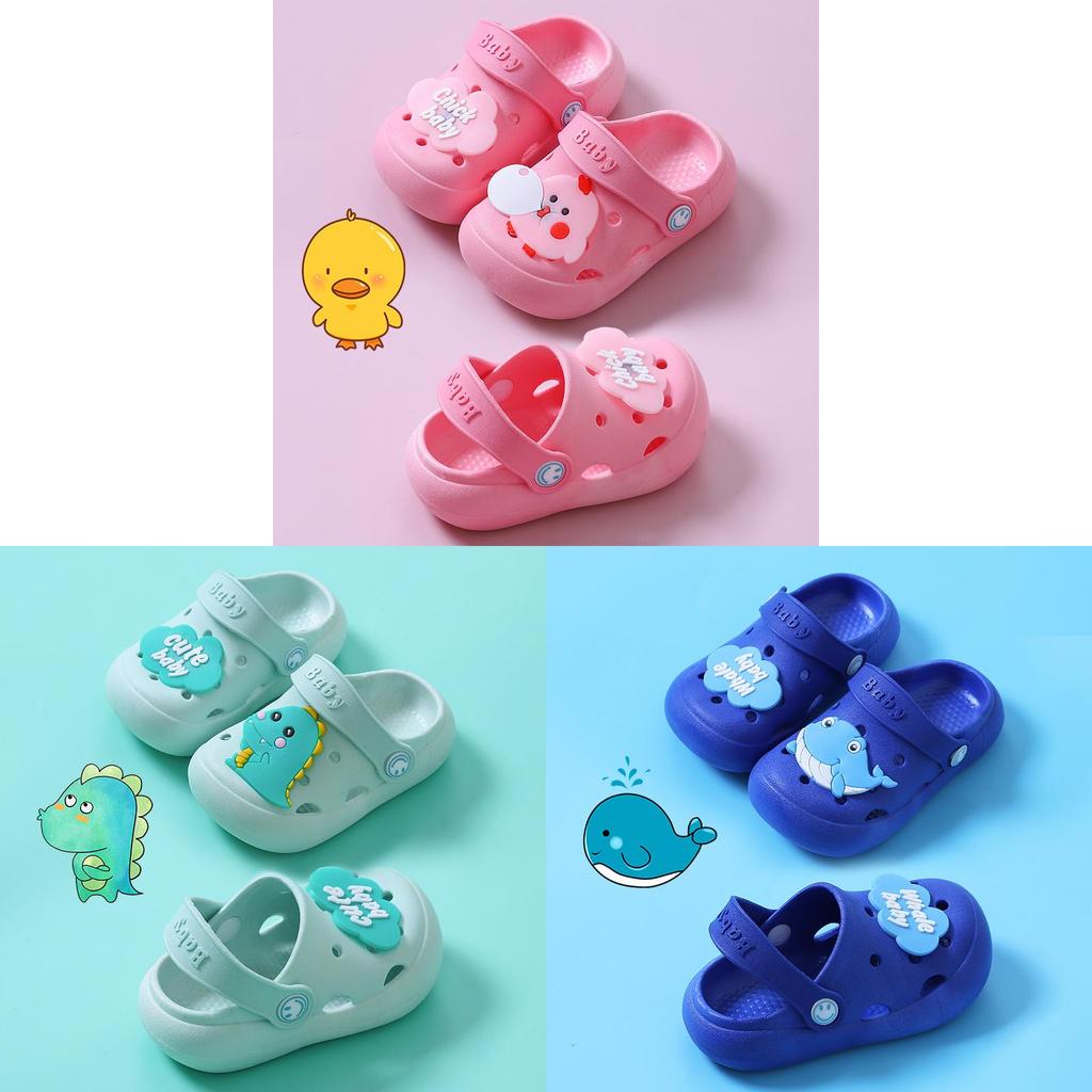 Kids Hole Shoes Pvc Breathable Waterproof Sandals With Nonslip Sole For Summer Wear