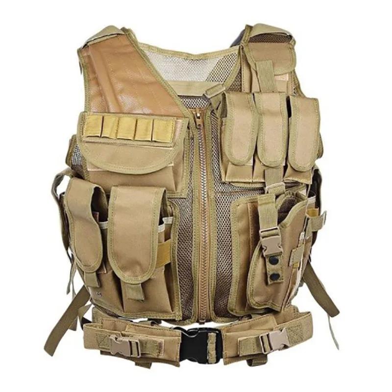 Verstellbare taktische Molle-Weste Kampf-Körperschutzwesten Sicherheitsweste Jagd Armee Outdoor CS Kriegsspiel Airsoft Trainingsjacke