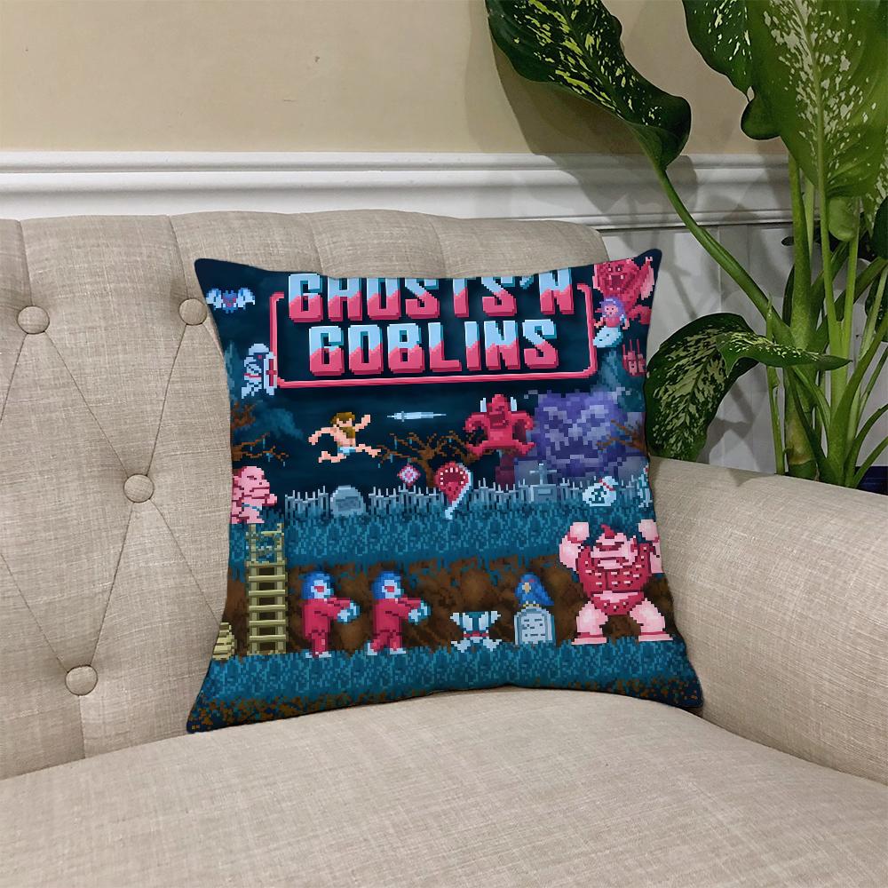 cushion cover N G-Goblins Square Sofa Game Cushion Cover Casual Skin-Friendly G-Ghosts Comfortable Pillow Cover