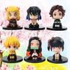 Demon Slayer Chibi-style Sitting Tanjiro And Zenitsu Agatsuma Toy Figurine/car Toy