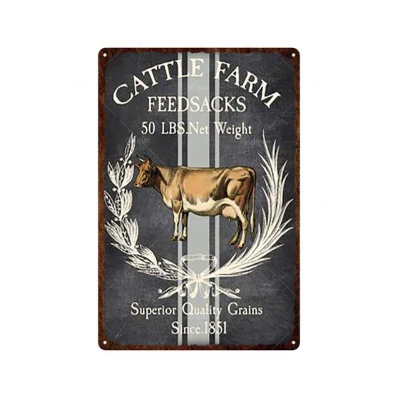 Retro metallmålningar, möbler, vardagsrumsdekoration 20x30cm