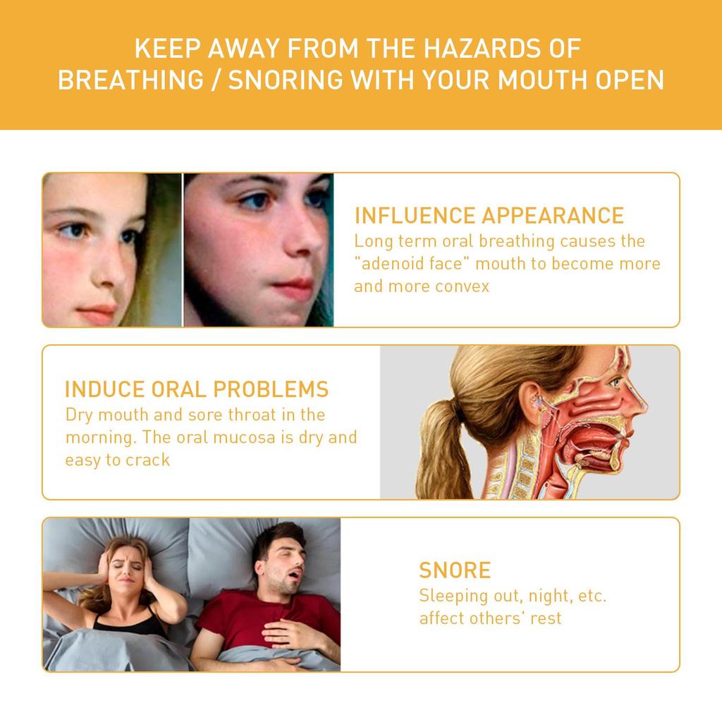 Stop Snoring Patch Improve Sleep Anti-Open Mouth Sleeping Snoring Snoring Adult Nighttime Stop Snoring Patch