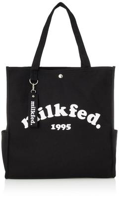 Milkfed Piping Square Cooper Black Tote, Logo, 103212053011, Damen,