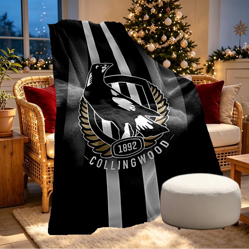 Football Club Print Blanket - Soft & Comfortable, for Bedroom, Travel, Sofa, Home Decoration - Birthday Christmas Gift for Friend