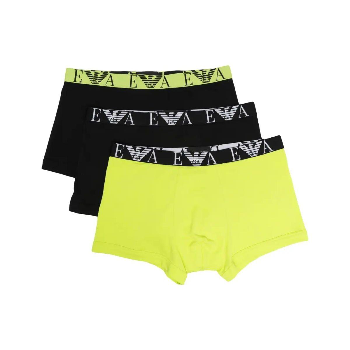 Emporio Armani SS23 Color Block Logo Embroidered Boxer Shorts 3-Pack Men bottoms 111357-3R715-24021 XL