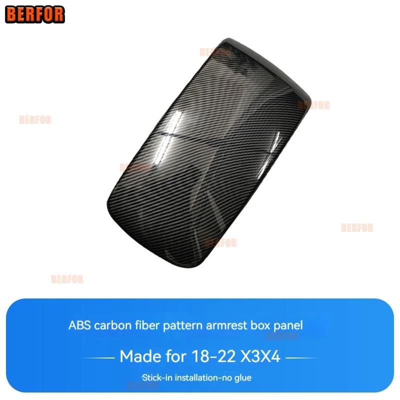

Carbon fiber Interior Car Center Console Tidying Armrest Box Panel Cover For BMW X3 X4 2011-2022 F25 G01 G08 G02
