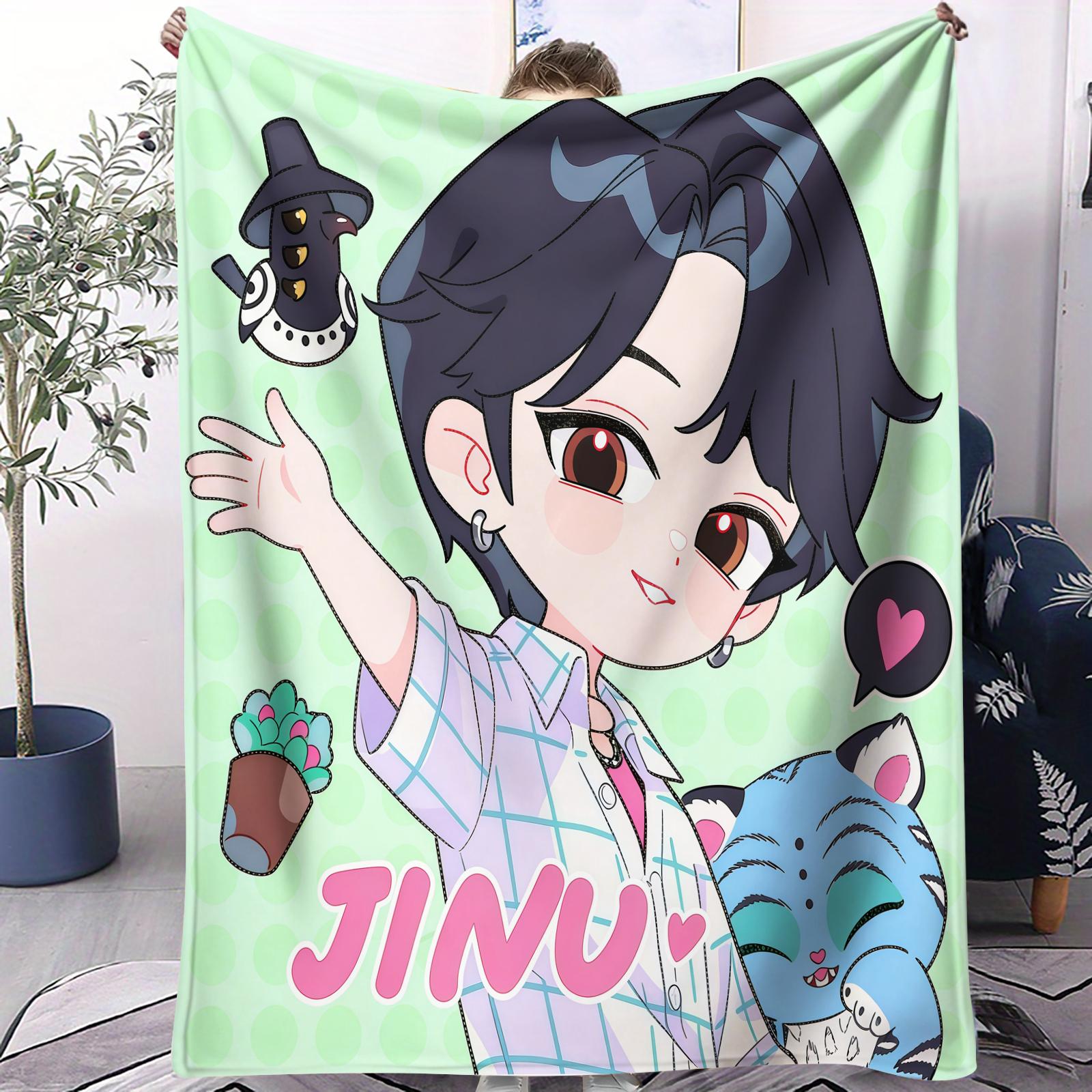 

KPop Demon Hunters Cute Cartoon Blanket Hot Anime Printing Multi functional Small Cover Blanket Kawaii Birthday Gift Fan Gift 70x100cm