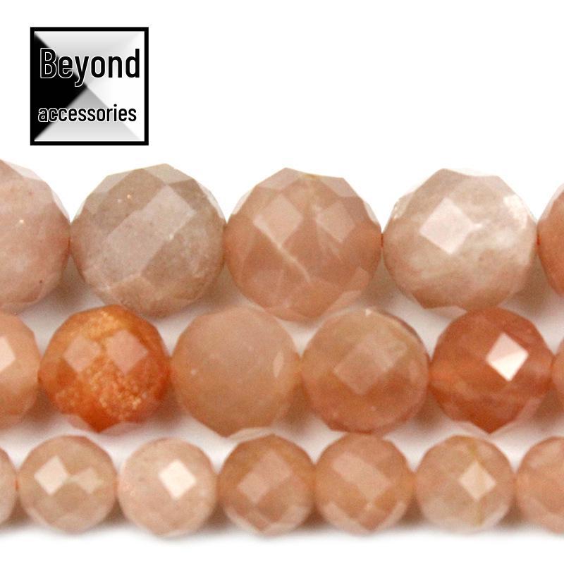 

Sharp Cut Orange Moonstone Sunstone Loose Beads for DIY Necklace, Bracelet, and Earring Accessories 6mm Hard Cut Sunstone [Approx. 29 beads]