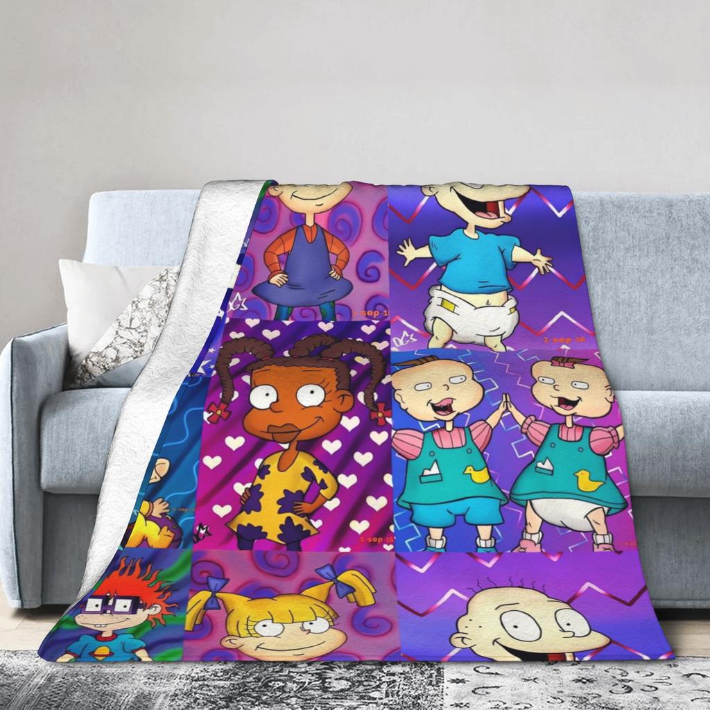Rugrats Angelica Pickles Pattern Blanket Soft Fluffy Plush Throw Blanket For Living Room Camping Flannel Bedspread Bed Cover
