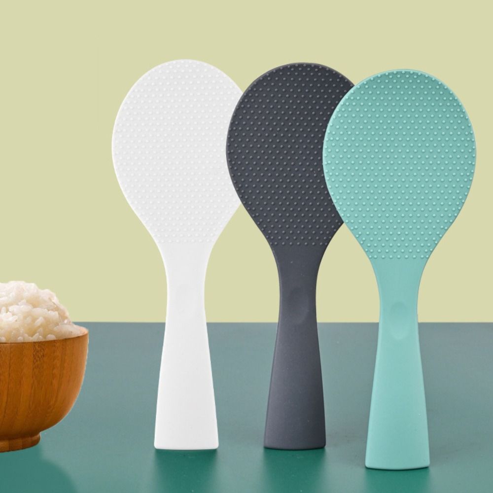 Non-stick Vertical Rice Spoon Silicone Standing Rice Paddle Rice Serving Spoon  Kitchen Gadget