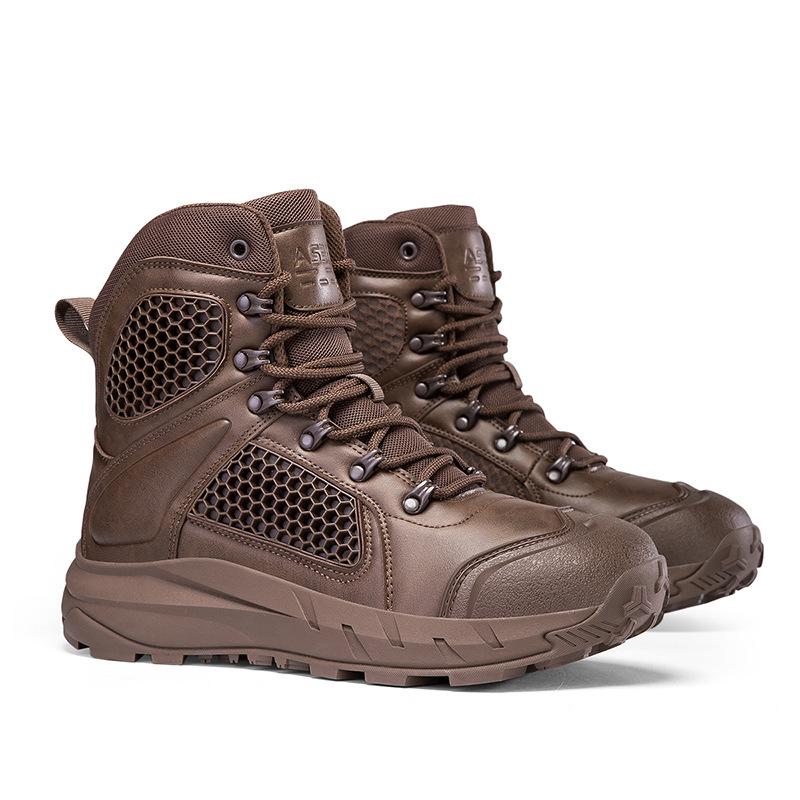 

Tactical Off-road High-top Combat and Hiking Boots - 2025 Non-slip Military Style for Hunting 43 кавовий