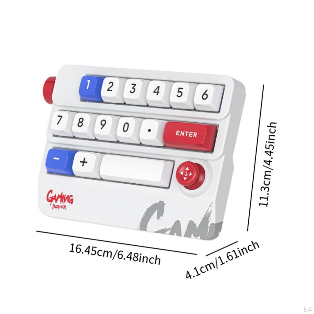 Numeric Gaming Keypad Mechanical Keyboard Colorful Backlight 19 Keys Swappable Lightweight for