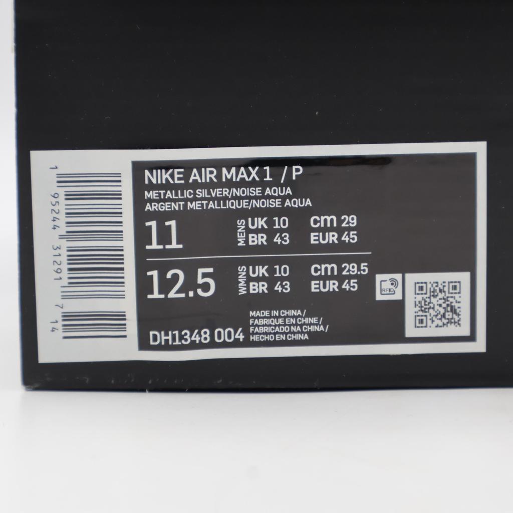 DH1348-004 Nike Air Max 1 Patta Waves Noise Aqua Plata Metálico Platino Puro