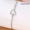 Fashion New Micro-Inlaid Zircon Super Flash Love Bracelet Women'S Daily Versatile Light Luxury Temperament Jewelry