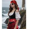 Pirate Costume Accessory Set: Headscarf, Belt, Necklace & Bracelet for Halloween Dance Party Cosplay