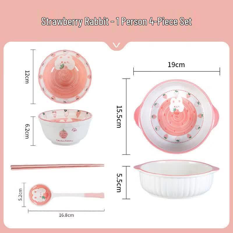 Cute Cartoon Ceramic Dinnerware Set
