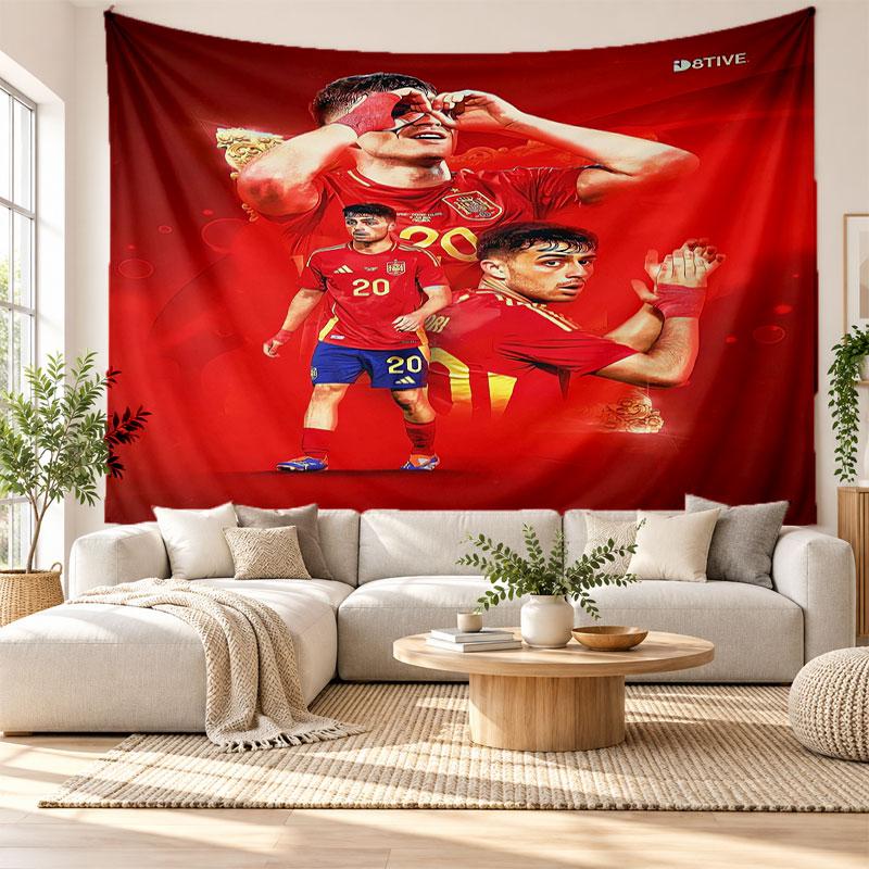 Pedri Wall Tapestry, Soft Fabric Wall Hanging, Decorative Backdrop For Bedroom Home Wall Art