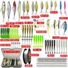 Fishing Lure Set Freshwater Saltwater Bait Minnow Spoon Soft Hard Frog Bass Trout Pike