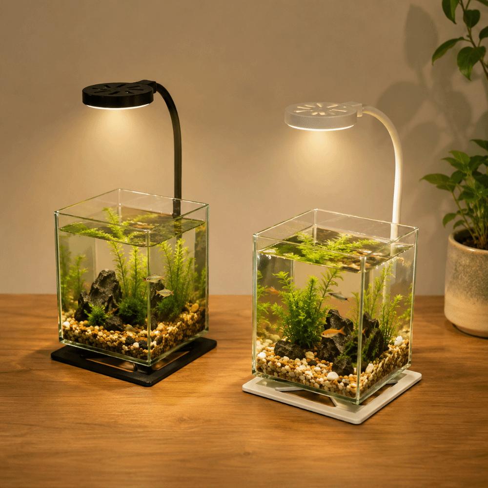 Waterproof Fish Tank Lamp Rotation Plants Grow Lamp Clip-on Aquarium Lamp Home Decorations