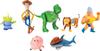 Mattel Disney and Pixar Toy Story 7-Piece Action Figure Set with Woody, Slinky, Rex, Hamm, Alien, Rocky, and Shark - Disney100 Collectibles