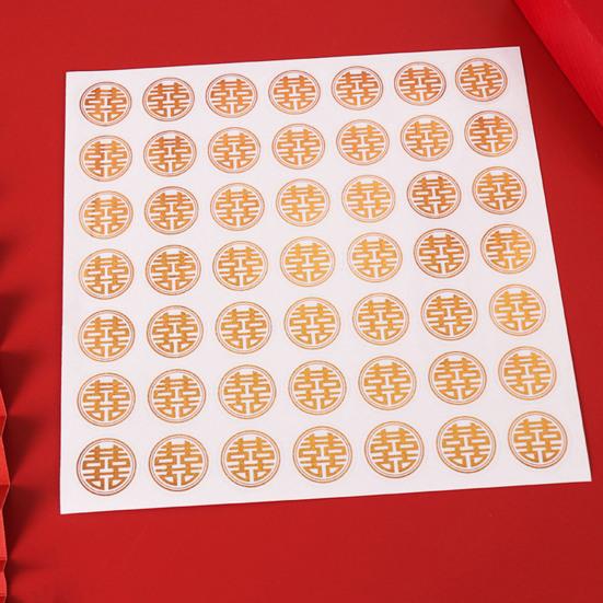 20 Sheets Chinese Lucky Label Stickers Self Adhesive Strong Stickiness Rich Color DIY Gift Box Package Seal Label Stickers