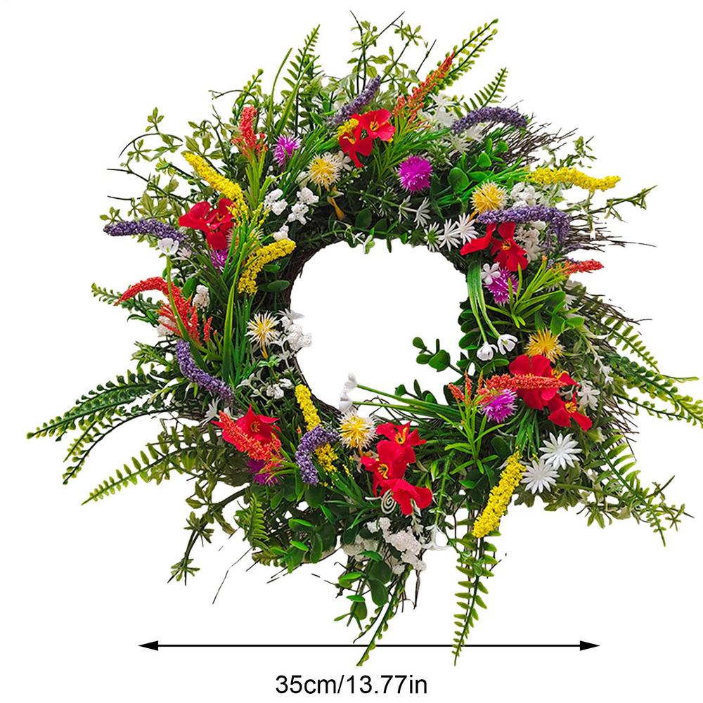 

Wildflower Wreath Mixed Flower Wreaths Spring And Summer Wreath Green Leaves And Flowers 14in / 16in Front Door Farmhouse