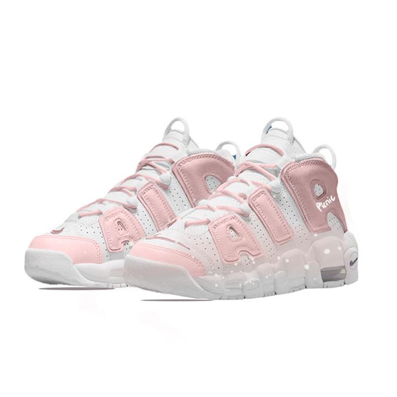 Nike Air More Uptempo Rosa Isola Luce Sentiero Fidanzata Carino Sensazione Premium Pelle Sintetica DH9719-100(Team1625- )