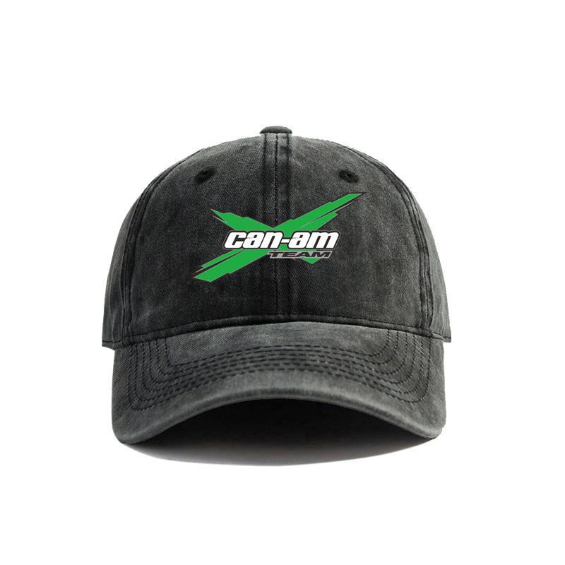 Can Am Team Baseball Cap Distressed Hats Cap Unisex Retro Outdoor Summer Adjustable Can Am Logo BRP Hat