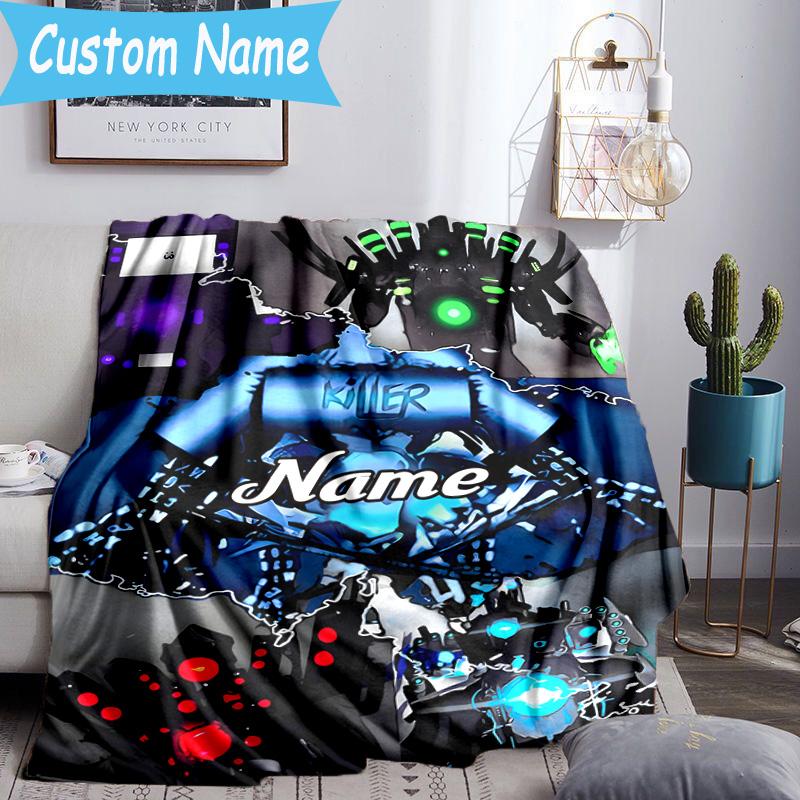 1PC Custom Name Skibidi Future Adventure Throws Blanket Flannel Blankets for Couch Bed Gifts for Men Women Travel Picnic Christmas Fan Gifts