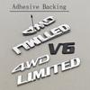 3D Metall Auto Aufkleber Logo 4WD V6 V8 LIMITED Kotflügel Seitenemblem Heckklappen Emblem Für Toyota LC150 LC200 4Runner Tundra Zubehör