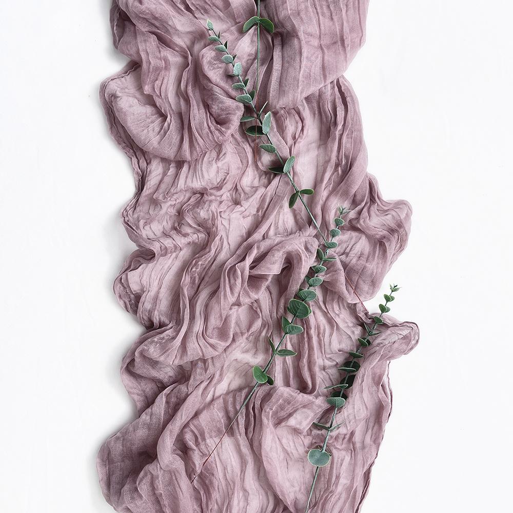 Semi-Sheer Gauze Table Runner, Cheesecloth, Wedding Table Path, Tulle Layout, Event Designing Kitchen Dining Decor