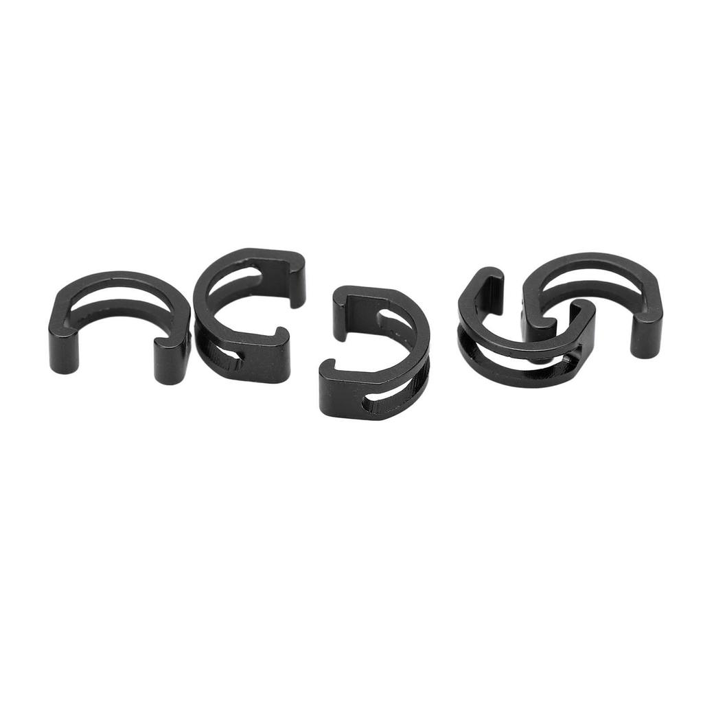 RISK 5pcs Set Aluminum Alloy Bicycle C Type Buckle Reusable U Shaped Snap Clamp for CyclingBlack