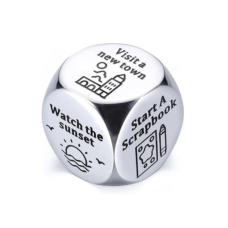 

Игральные кости из нержавеющей стали, Дружелюбная пара Общение Еда Игра Решения Игральные кости, Выбор Запутанность Болезнь Евангелие