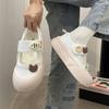2025 new summer Mary Jane hollow canvas shoes women's breathable Velcro small student casual board shoes