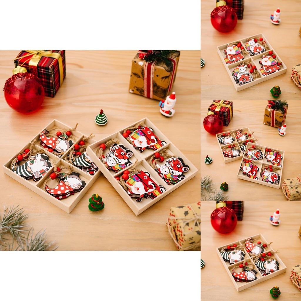 Charmante Weihnachts-Rudolph-Gnom-Holzdekoration im Cartoon-Stil zum Aufhängen am Baum