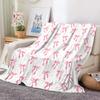 1pc Pink Bow Flannel Blanket, Nap Blanket, Suitable for Sofas, Beds, Cars, Rooms, Offices, Camping, Exquisite Gift Blankets