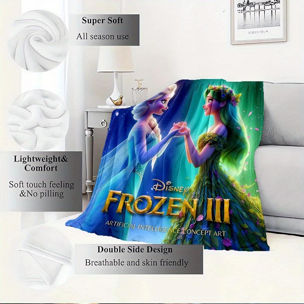 1pc Flannel Bedding Blanket - Inspired by Frozen III Concept Art - Great for Sofa Cover or Gift - Soft and Warm Microfiber Blanket