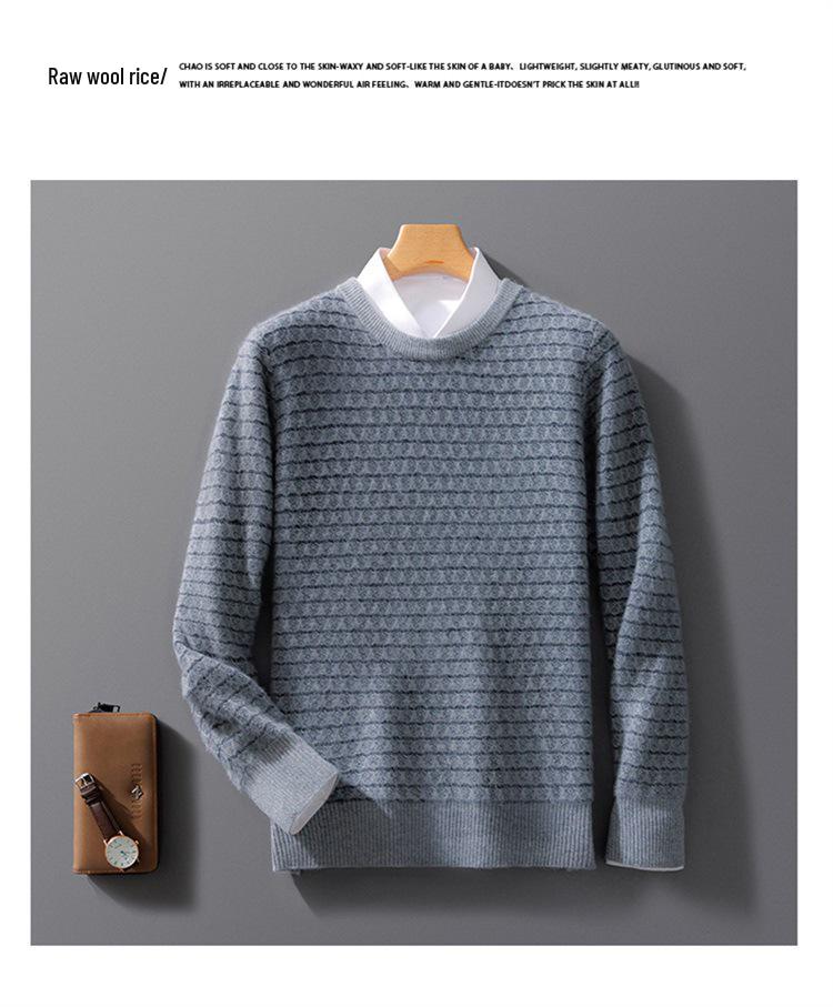 Men's Pure Wool Half-High Neck Pullover Sweater 2025 Autumn/Winter Collection