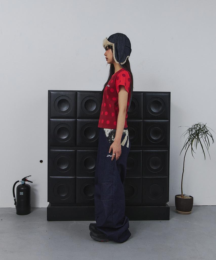Tansanmageunesyum Dot Pattern T-Shirt (Red)