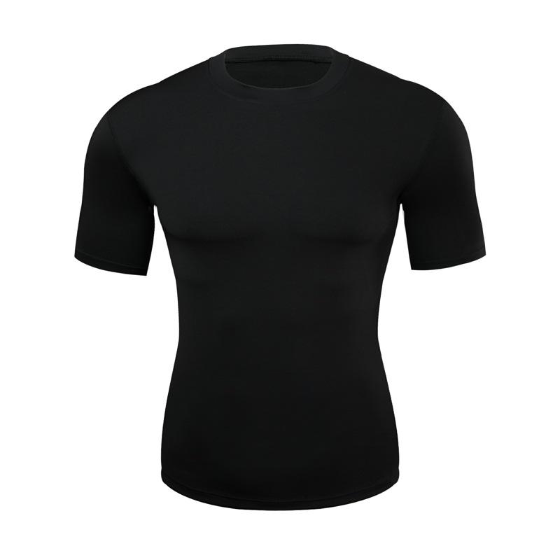 Men's Quick-Dry Compression Sports Tights & Short-Sleeve Running T-Shirt