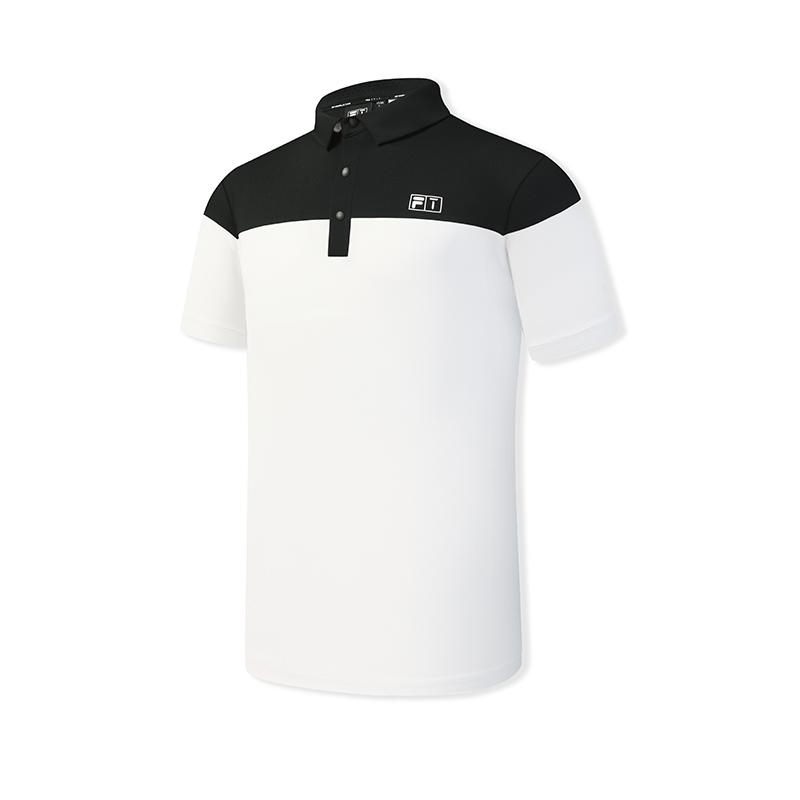 

FILA Golf Series Fashion Simple Classic Basic Sports Casual Comfortable Cool Touch Knitted Short Sleeve Polo Shirt Men tops Jade-White A11M625120FWT L