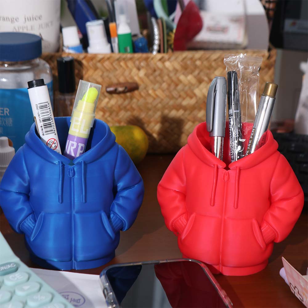 Puffer Jacket Design Desk Pen Holder Multifunctional Pen and Pencil Holder Student