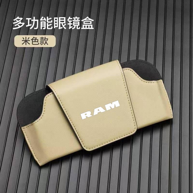 

Car Sun Visor Leather Auto Sunglasses Clip Glasses Holder case Storage for RAM 1500 TRX 2500 3500 Rampage 1200 700 ProMaster EV