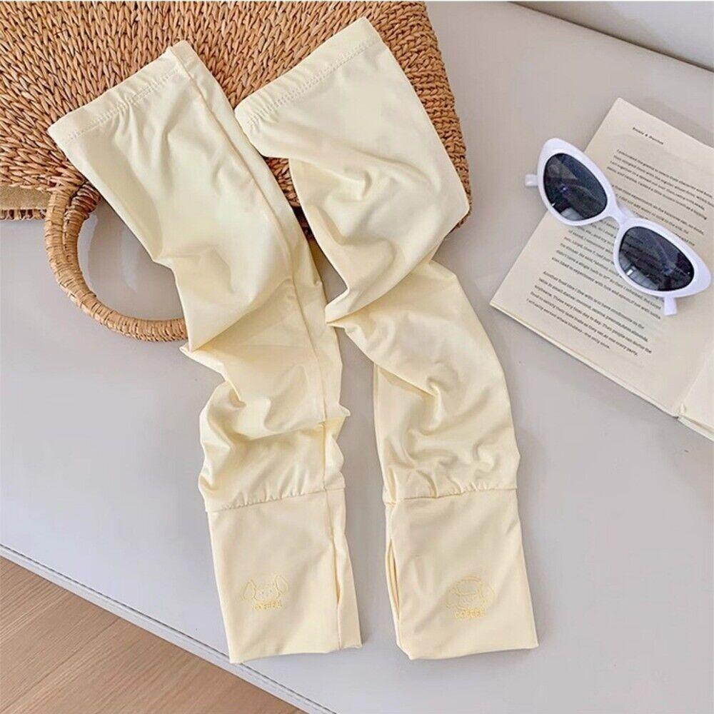 Arm Protection Ice Silk Sunscreen Sleeves Breathable Thin Gloves  Outdoor Driving Riding